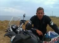Francesco Pappi con la sua moto Francesco Pappi con la sua moto