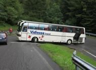 Il pullman incastrato sul passo della Presolana Il pullman incastrato sul passo della Presolana