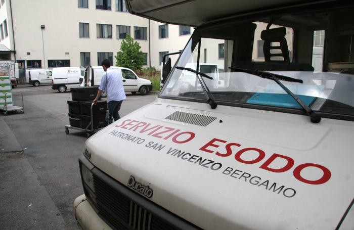 Il furgone del Servizio Esodo