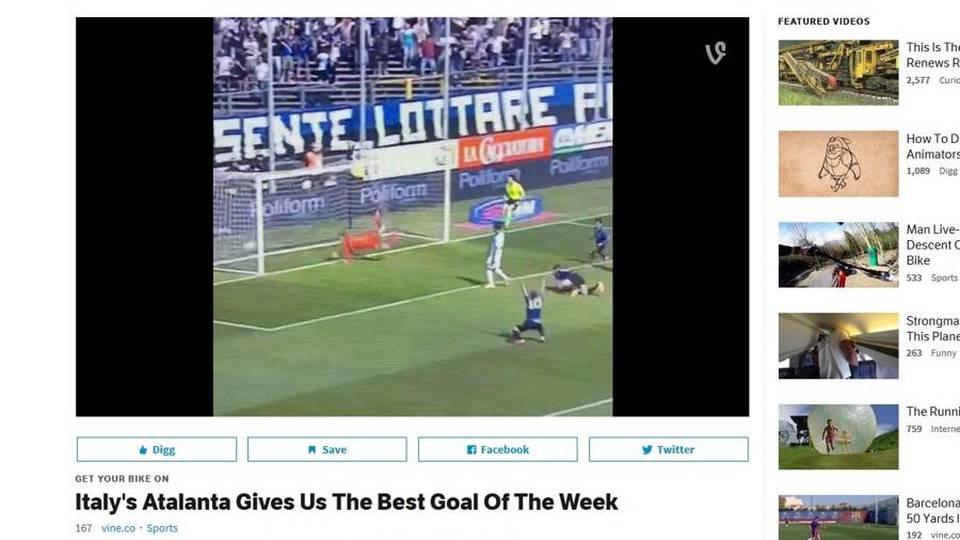 Denis e una rovesciata da star Che si aggiudica un posto su Digg - video Denis e una rovesciata da star Che si aggiudica un posto su Digg - video