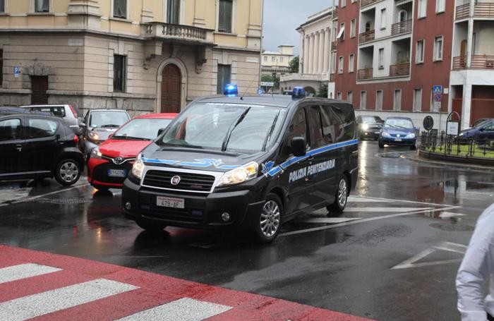 L’arrivo di Bossetti in Tribunale