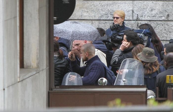 Fuori dal Tribunale di Bergamo