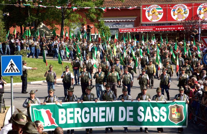 Gli alpini bergamaschi all’adunata nazionale a L’Aquila