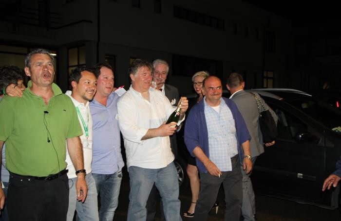 Il brindisi a Sorisole con Stefano Vivi