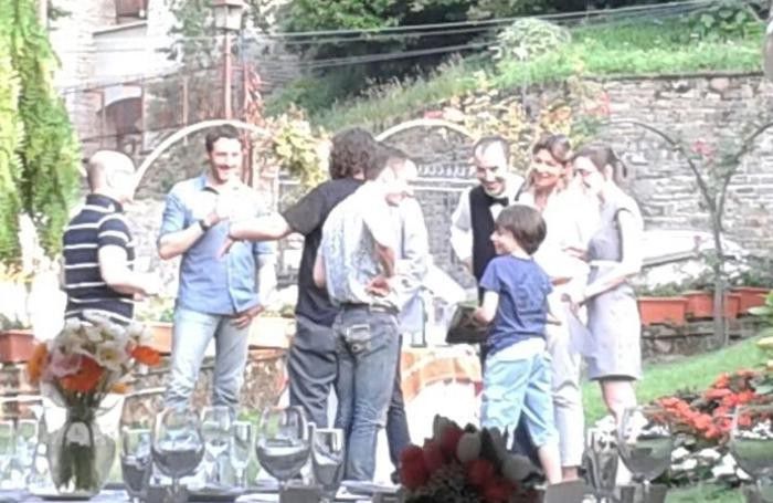 Elijah Wood con un giovane fan alla Marianna