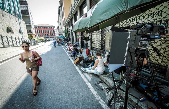 Pausa anche per operatori e giornalisti Pausa anche per operatori e giornalisti