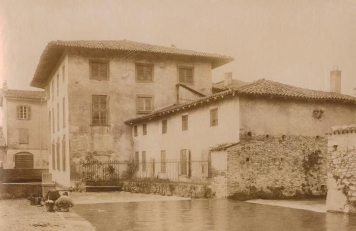 Veduta della Roggia Serio Grande in Santa Caterina. Dal Fondo fotografico della Biblioteca Angelo Mai