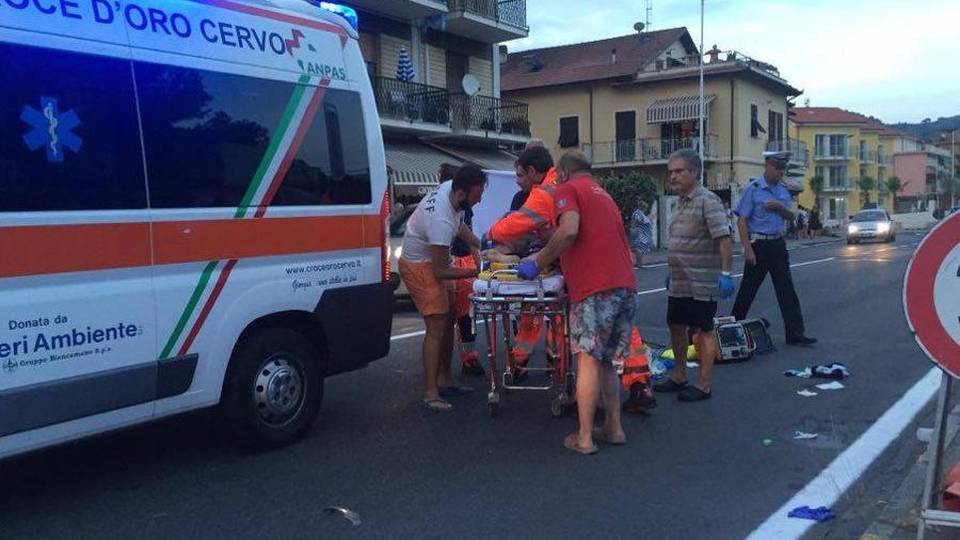 Travolta da una moto in Liguria Gandino piange Anna Moioli Travolta da una moto in Liguria Gandino piange Anna Moioli