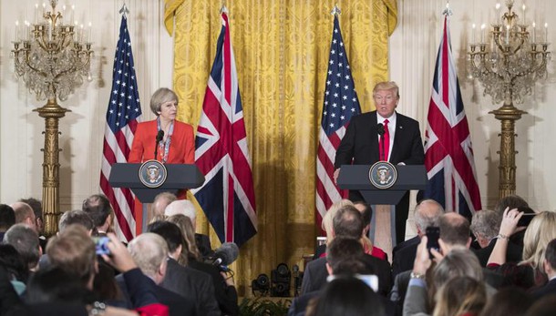 Trump a May, relazioni mai così forti