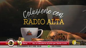 COLAZIONE CON RADIO ALTA