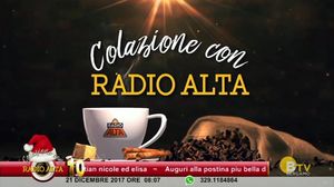 COLAZIONE CON RADIO ALTA