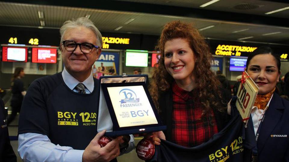 Il passeggero numero 12 milioni di Orio Si chiama Chiara e viene dalla Brianza Il passeggero numero 12 milioni di Orio Si chiama Chiara e viene dalla Brianza