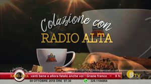 COLAZIONE CON RADIO ALTA