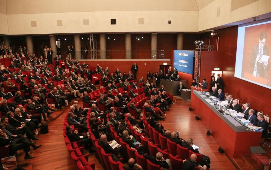 Assemblea degli azionisti Ubi a Brescia Approvato dividendo di 0,11 euro -  Economia