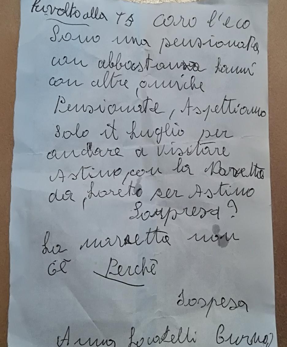 Caro L'Eco, perché il bus non c'è più?» Nonna Anna e quella ...