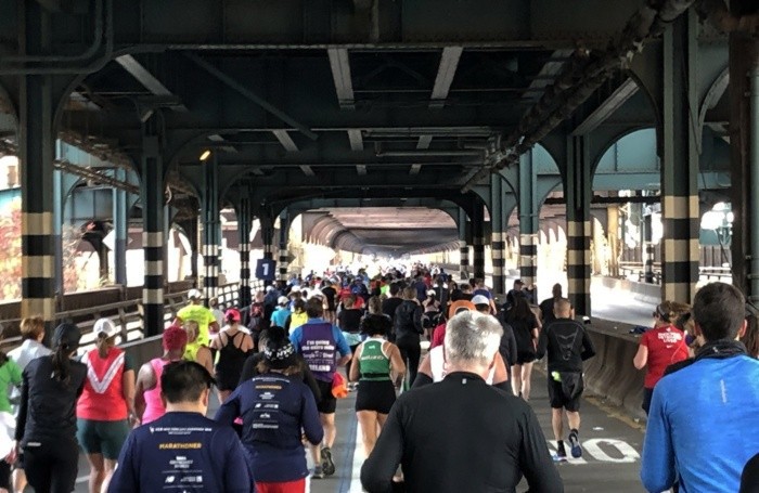 Sul ponte di Queensboro (dopo 25 km)