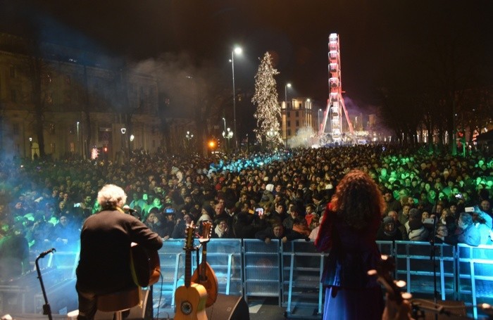 Veduta dal palco del concerto