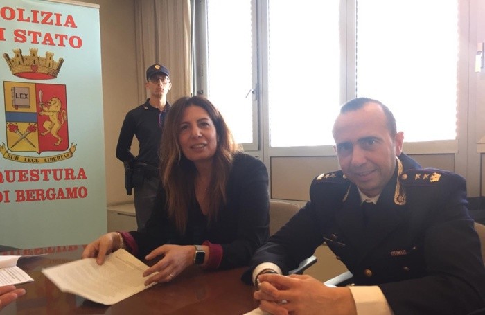 La conferenza stampa alla Questura di Bergamo