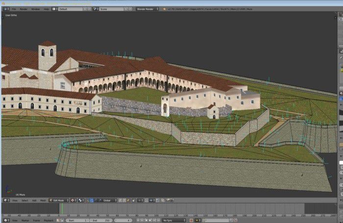 L’ex monastero di Sant’Agostino ricostruito al pc per inserirlo nel programma di volo con il simulatore L’ex monastero di Sant’Agostino ricostruito al pc per inserirlo nel programma di volo con il simulatore
