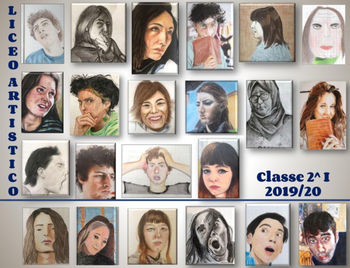 FACCE DALLA QUARANTENA. Volti quotidiani dal lockdown. Classe 2.a I del Liceo artistico Manzù di Bergamo