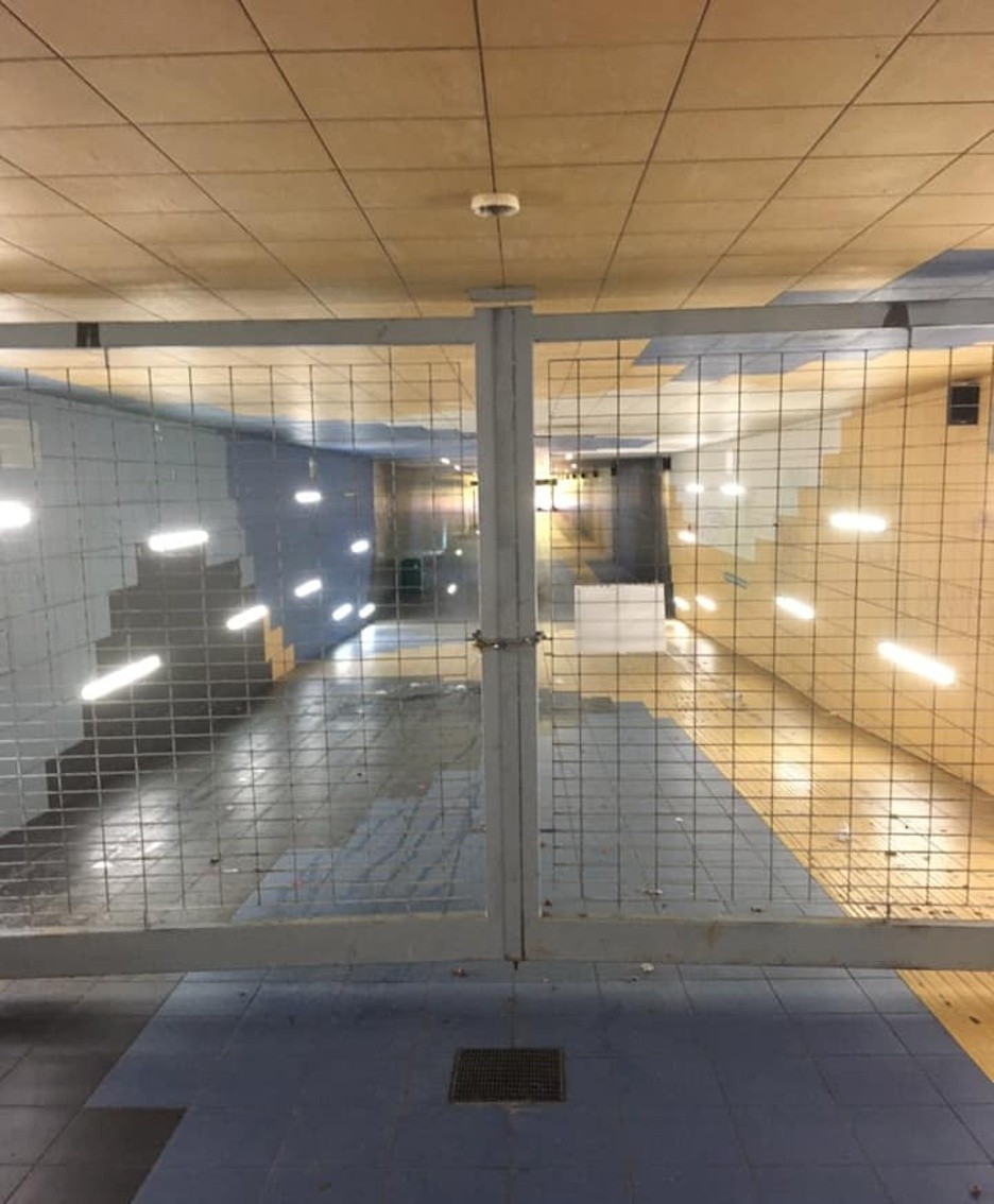 Sottopasso chiuso a Bergamo