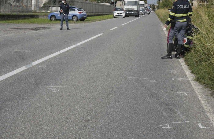 La polizia sul luogo dell’incidente