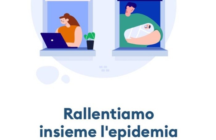 Lo slogan di Immuni: la app serve a tracciare se si è venuti a contatto con un caso positivo al Covid
