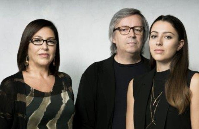 Piero Cividini con la moglie e stilista Miriam e la figlia Anita