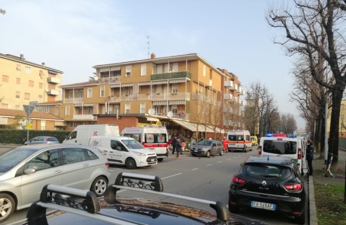 L’incidente in via Caboto a Bergamo