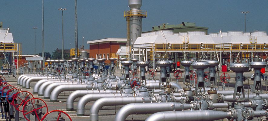 Un impianto di stoccaggio del gas