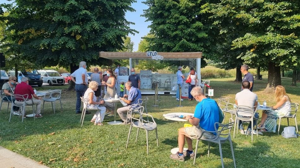 Lo stand de L’Eco café a Mapello nel 2021