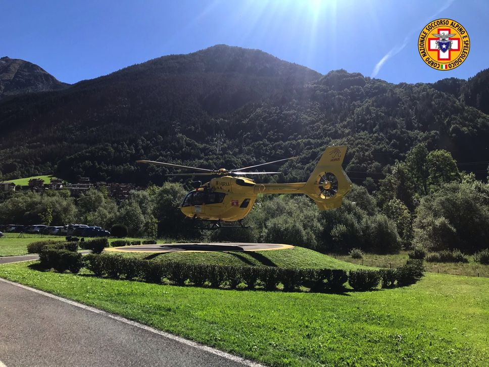 L’elisoccorso a Valbondione