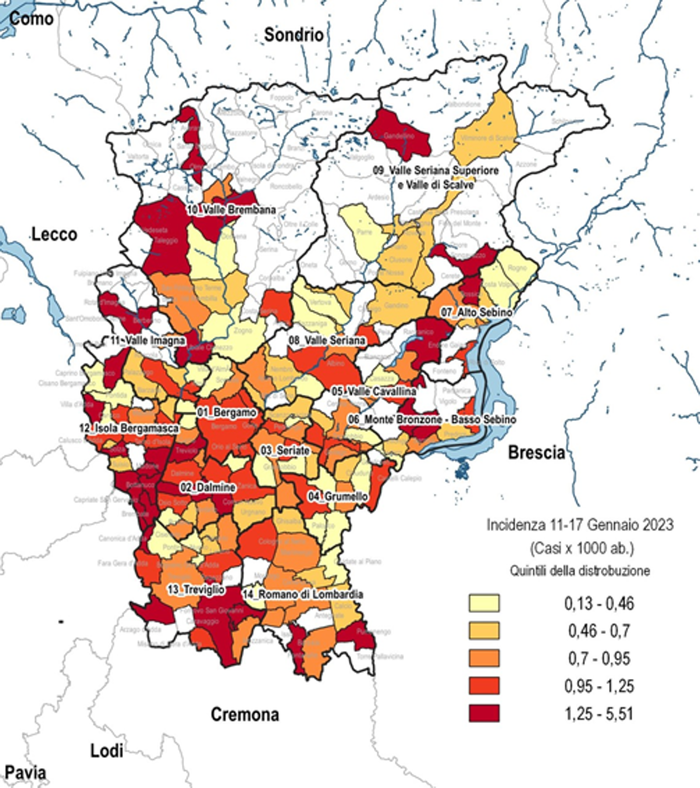 La mappa dell’incidenza