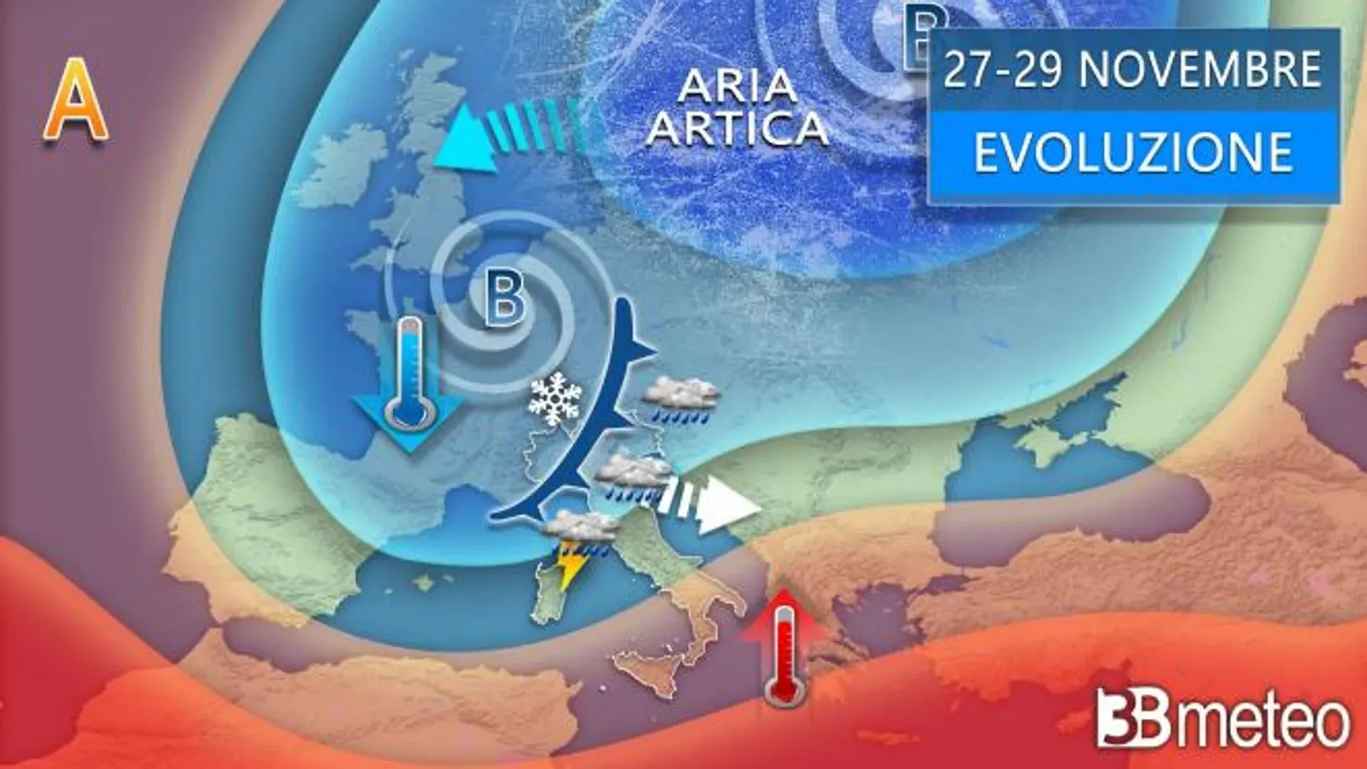 3bmeteo: «In settimana due perturbazioni sull'Italia, freddo e neve anche a  bassa quota» - Cronaca, italia