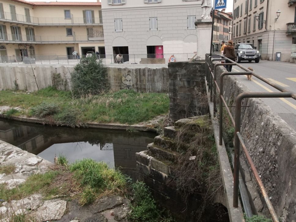 Il punto in cui è caduto l’uomo