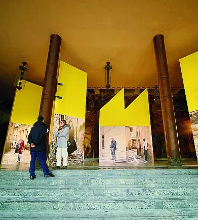 L’atrio monumentale nel nuovo allestimento