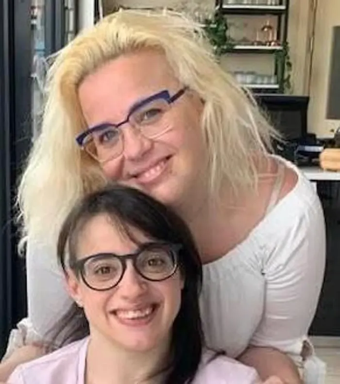 Con la mamma Romina Mauri