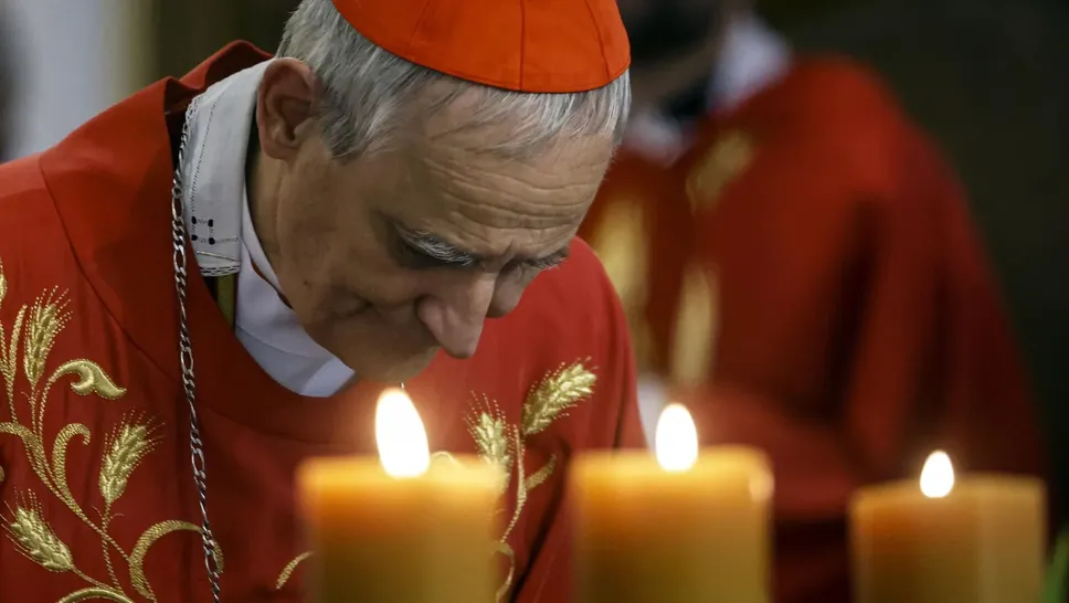 Il cardinale Matteo Zuppi durante la celebrazione della Messa nella Cattedrale di Mosca Il cardinale Matteo Zuppi durante la celebrazione della Messa nella Cattedrale di Mosca