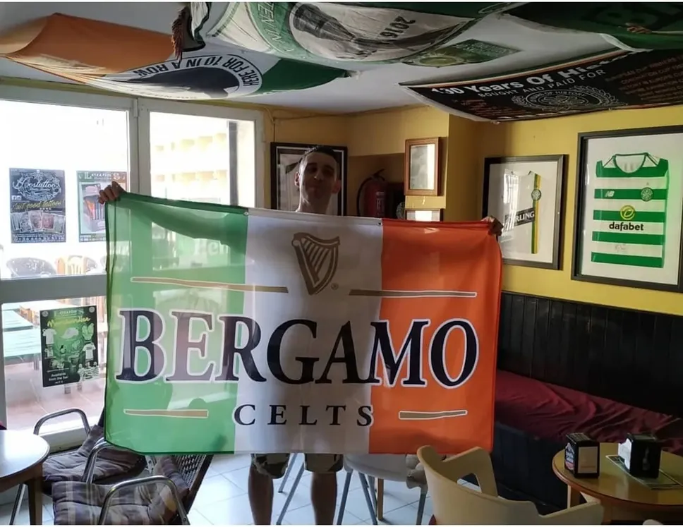 Fabrizio Mangili, tifoso bergamasco del Celtic Glasgow