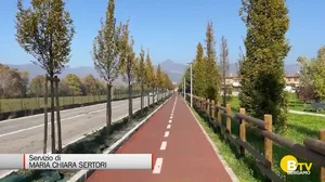 Scanzorosciate, la nuova ciclopedonale protetta, che collega a Villa di Serio