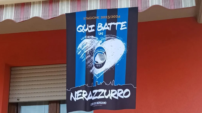 Fanion / Bandiera Atalanta Calcio - Fabriqué En Italie - E4