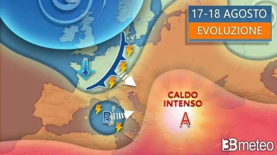 Le previsioni nel grafico di 3BMeteo Le previsioni nel grafico di 3BMeteo