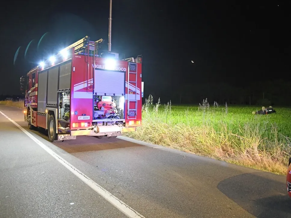 I soccorsi in azione a Treviglio