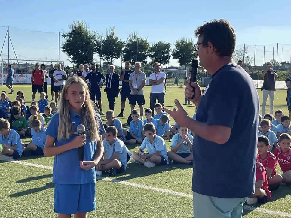 La piccola Alessia con Fulvio Gambirasio