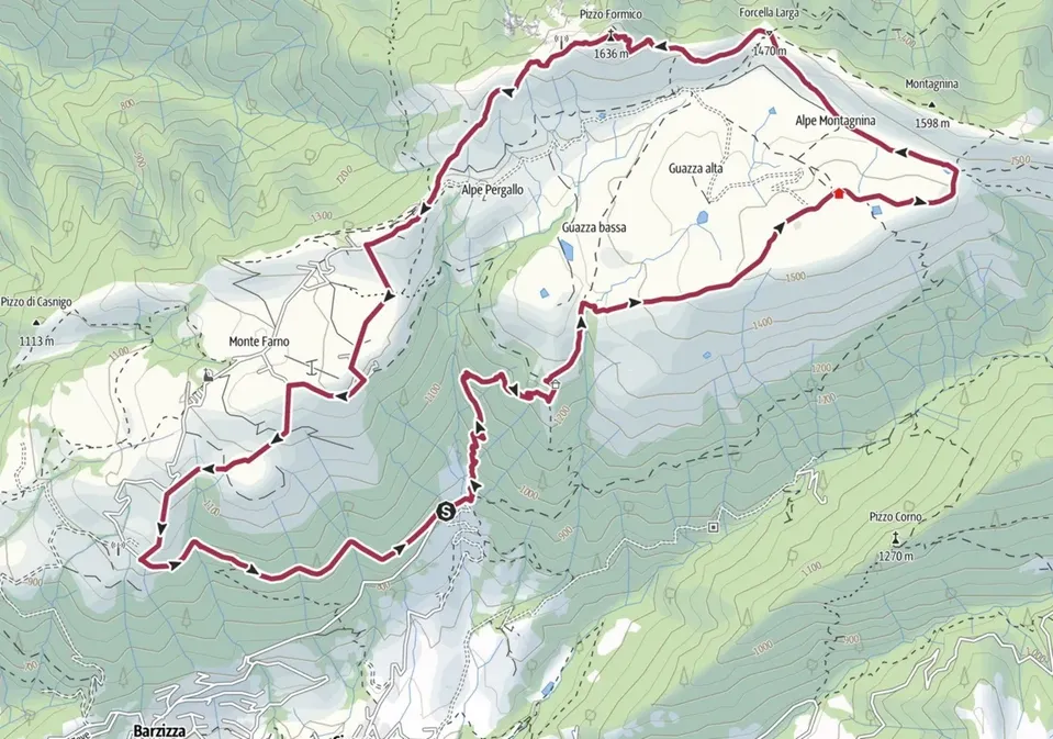 La cartina del percorso