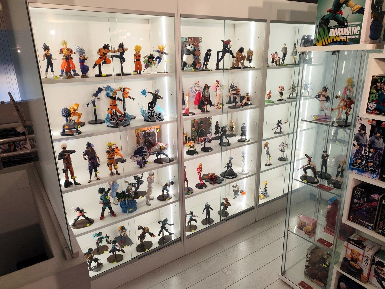 La vetrina dedicata alle action figures