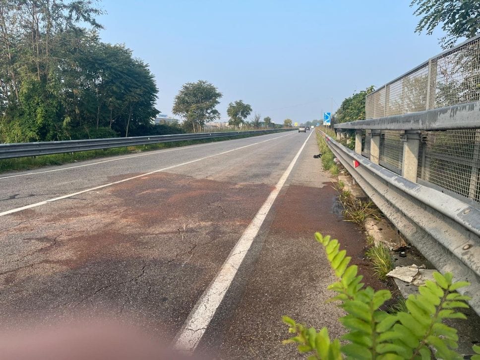 Il punto in cui è avvenuto l’incidente a Bolgare