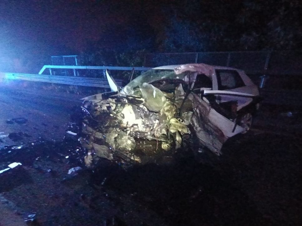 L’Audi su cui viaggiava la 23enne morta in ospedale a seguito dell’impatto