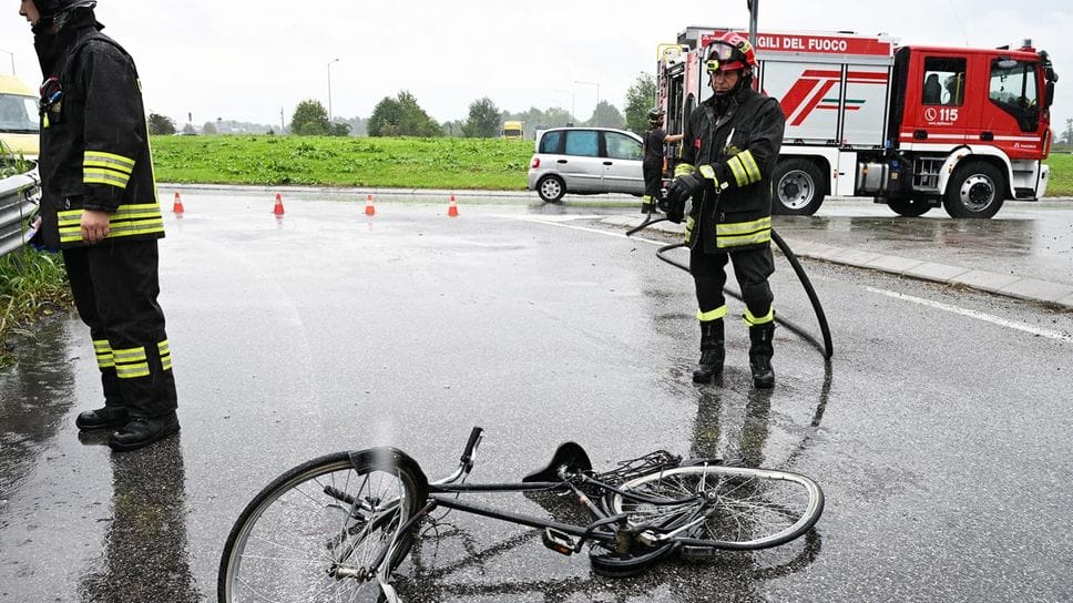 La bicicletta sul luogo dell’incidente a Isso, il 23 settembre scorso La bicicletta sul luogo dell’incidente a Isso, il 23 settembre scorso
