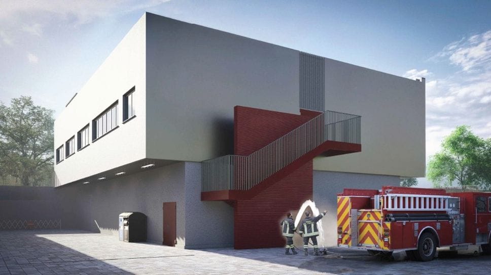 Un rendering estrapolato dal progetto definitivo del nuovo distaccamento dei Vigili del fuoco volontari di Credaro Un rendering estrapolato dal progetto definitivo del nuovo distaccamento dei Vigili del fuoco volontari di Credaro